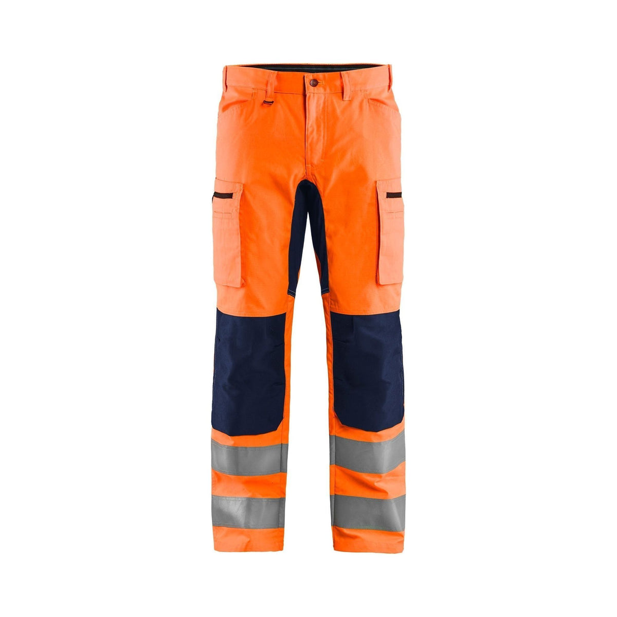 BLÅKLÄDER 1585 High Vis Buks med stretch - High Vis Orange/Marineblå herre - Sikkerhedsgiganten