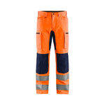 BLÅKLÄDER 1585 High Vis Buks med stretch - High Vis Orange/Marineblå herre - Sikkerhedsgiganten