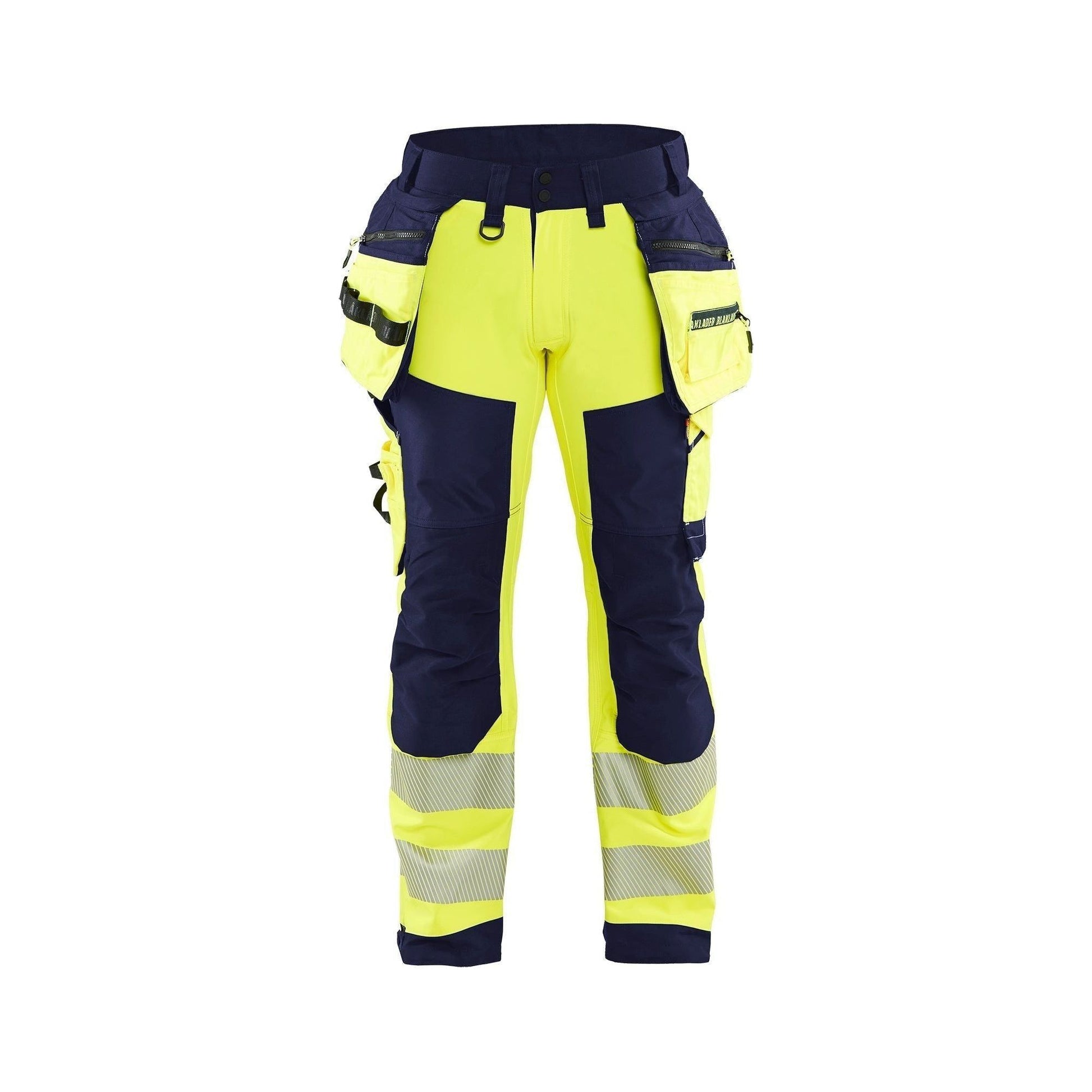 BLÅKLÄDER 1820 High Vis Softshell Buks - High Vis Gul/Marineblå Herre - Sikkerhedsgiganten