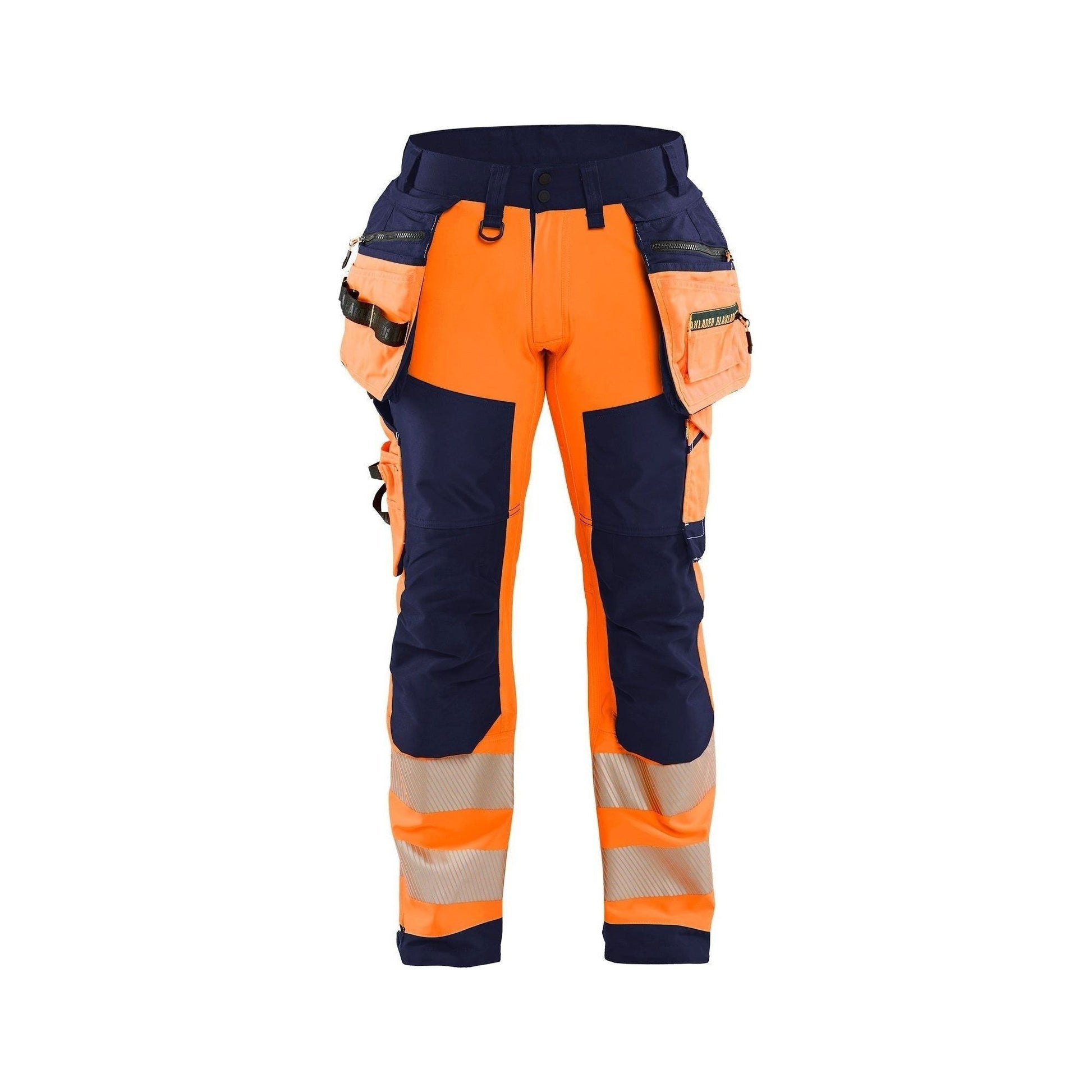 BLÅKLÄDER 1820 High Vis Softshell Buks - High Vis Orange/Marineblå Herre - Sikkerhedsgiganten