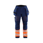 BLÅKLÄDER 1821 High Vis Softshell Buks - Marineblå/High Vis Orange herre - Sikkerhedsgiganten