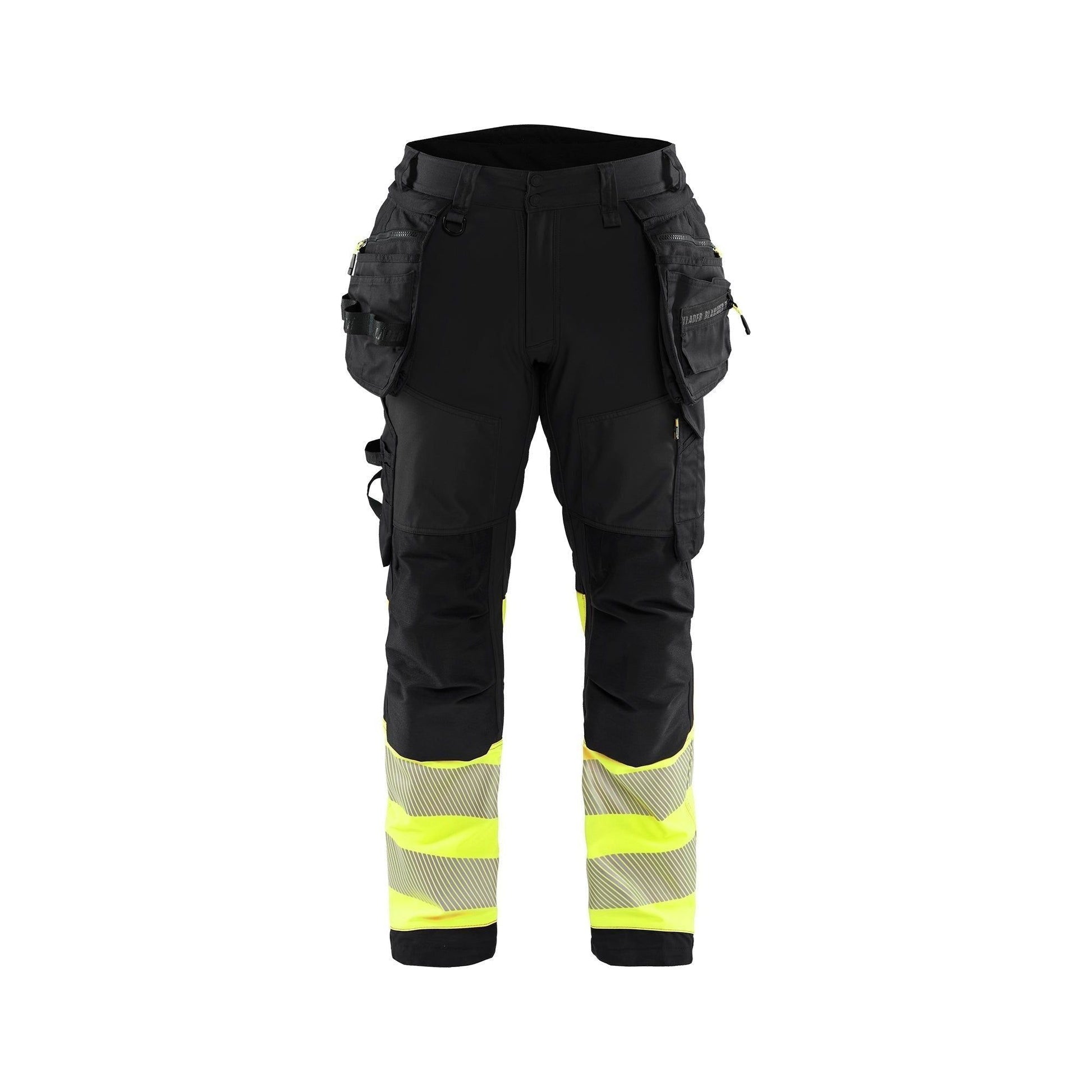 BLÅKLÄDER 1821 High Vis Softshell Buks - Sort/High Vis Gul herre - Sikkerhedsgiganten