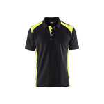 BLÅKLÄDER 3324 Poloshirt - Sort/High Vis Gul Herre - Sikkerhedsgiganten
