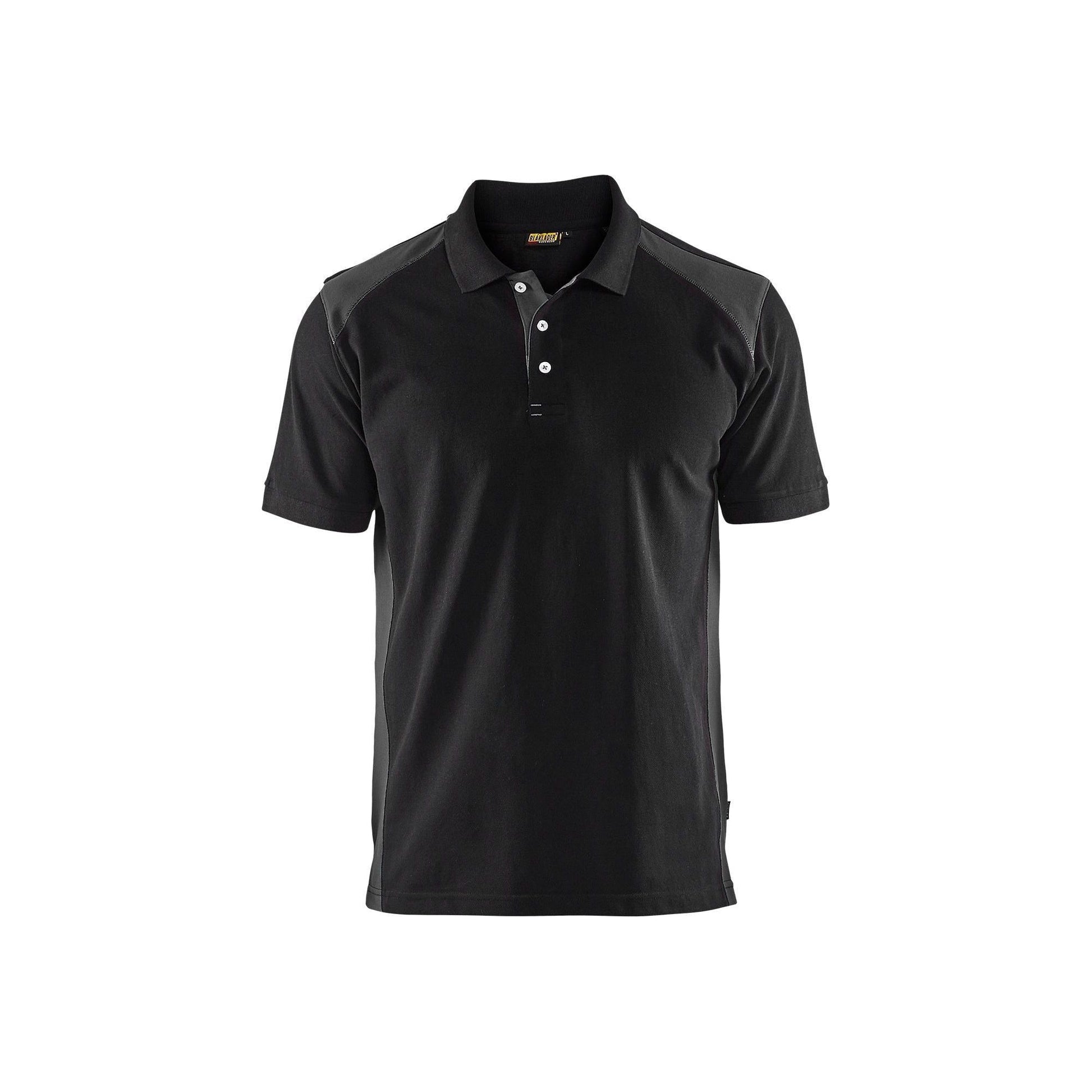 BLÅKLÄDER 3324 Poloshirt - Sort/Mørk Grå Herre - Sikkerhedsgiganten