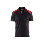 BLÅKLÄDER 3324 Poloshirt - Sort/Rød Herre - Sikkerhedsgiganten