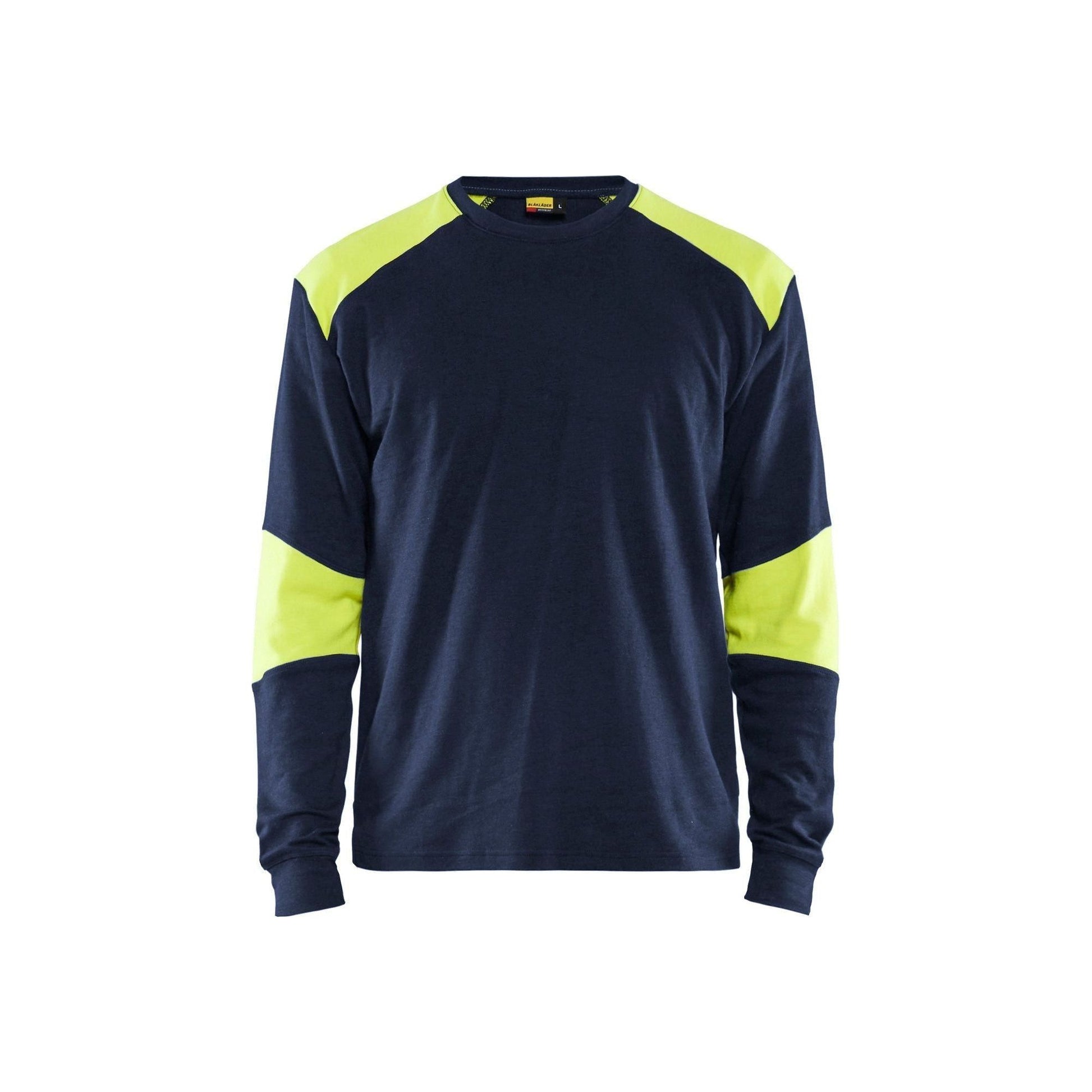 BLÅKLÄDER 3457 Brandhæmmende T - shirt lang ærme Inherent Herre - Sikkerhedsgiganten