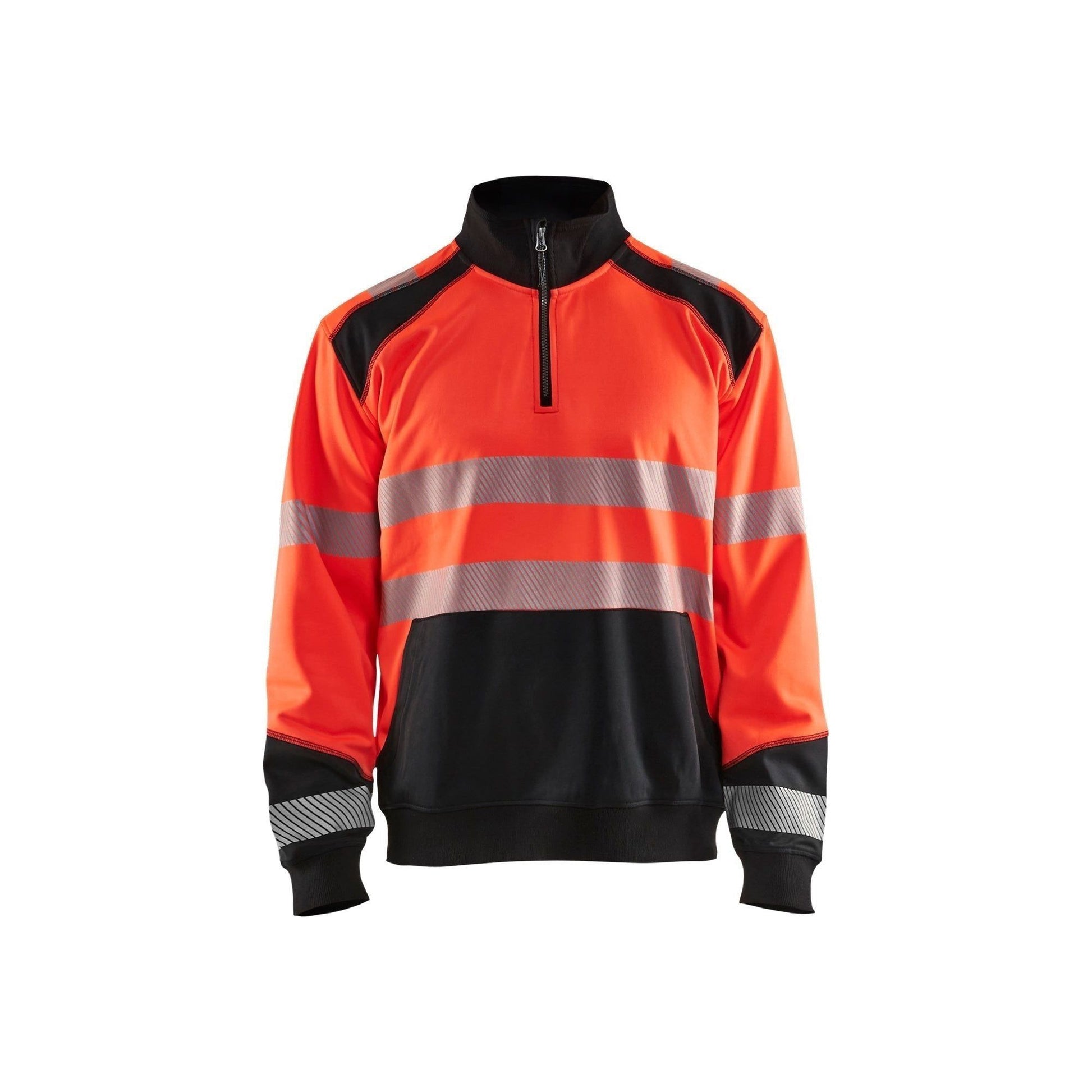BLÅKLÄDER 3556 High Vis Sweatshirt half zip Herre - Sikkerhedsgiganten