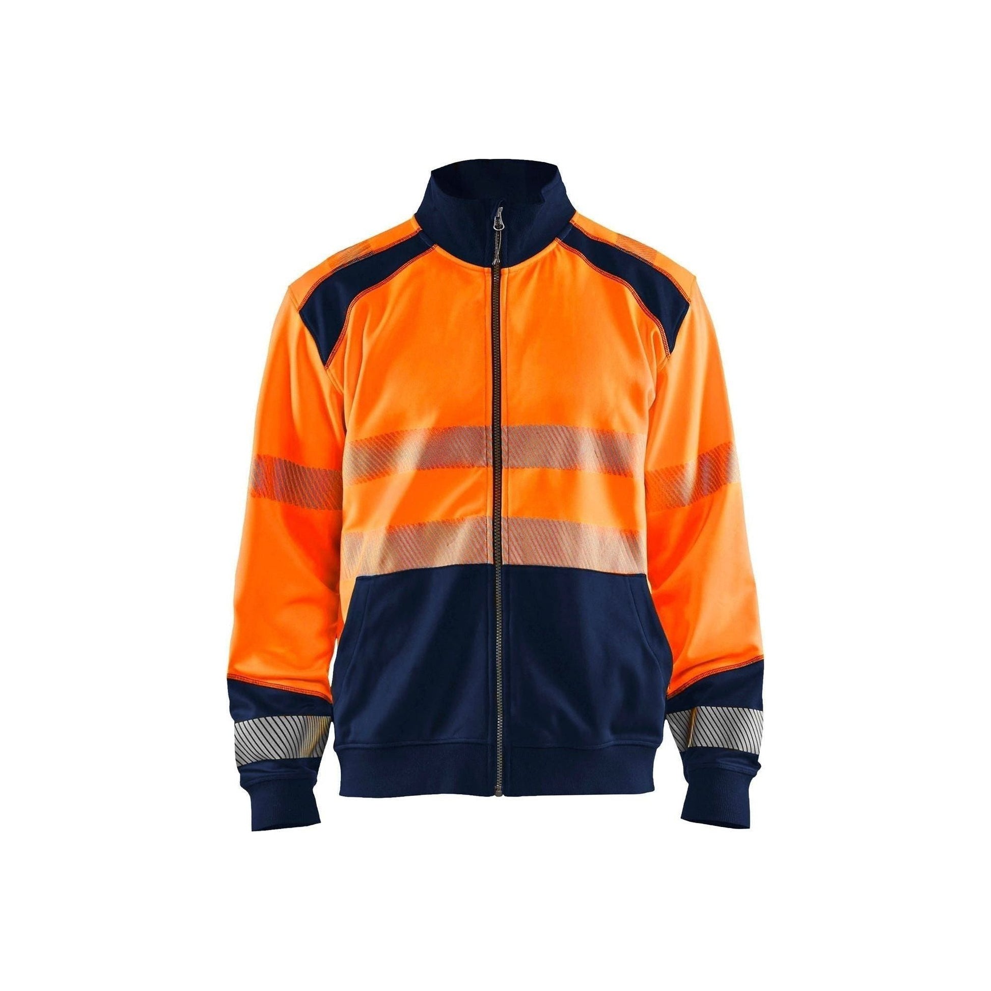 BLÅKLÄDER 3558 High Vis Sweatshirt full zip Herre - Sikkerhedsgiganten