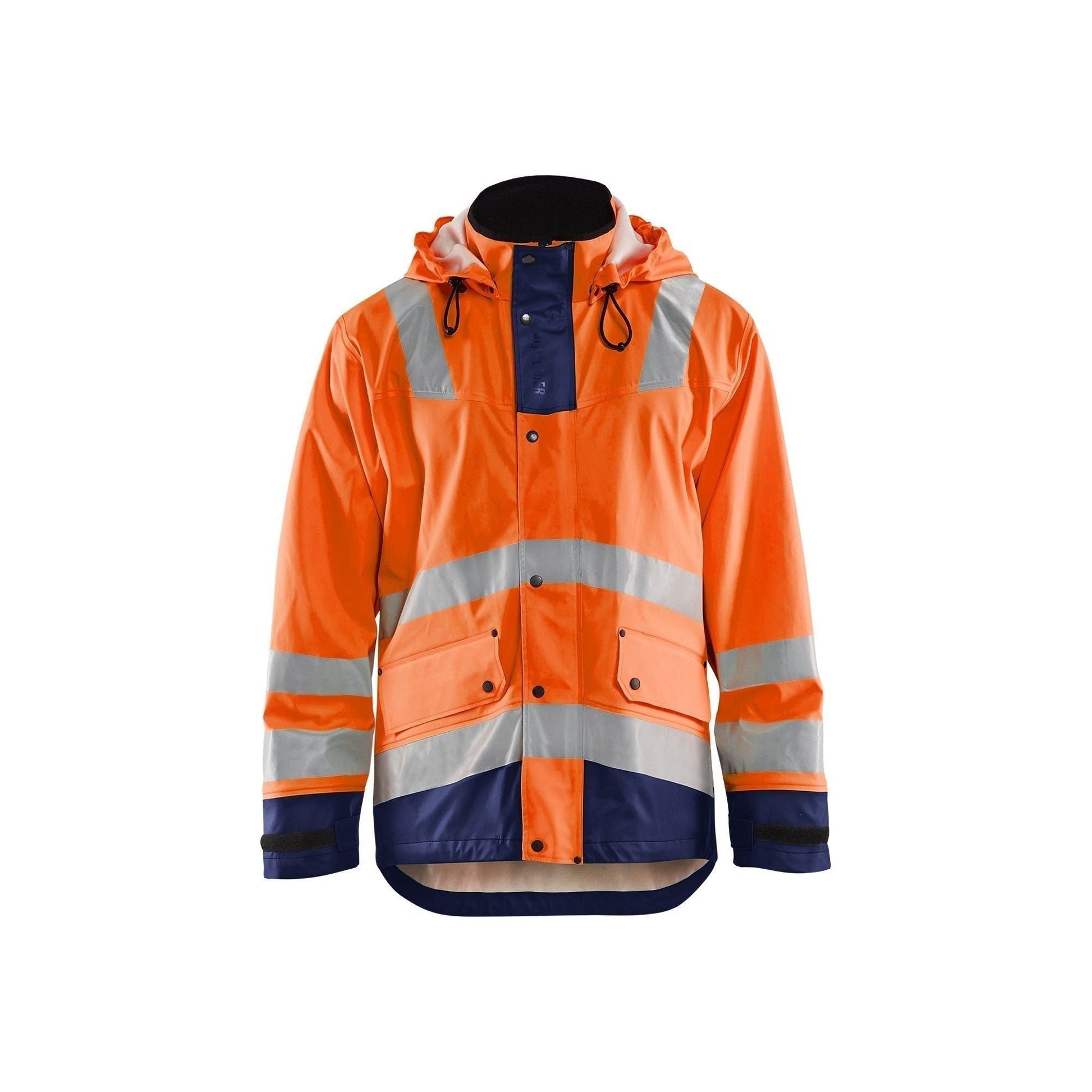 BLÅKLÄDER 4302 High Vis Regnjakke LEVEL 2 Herre - Sikkerhedsgiganten