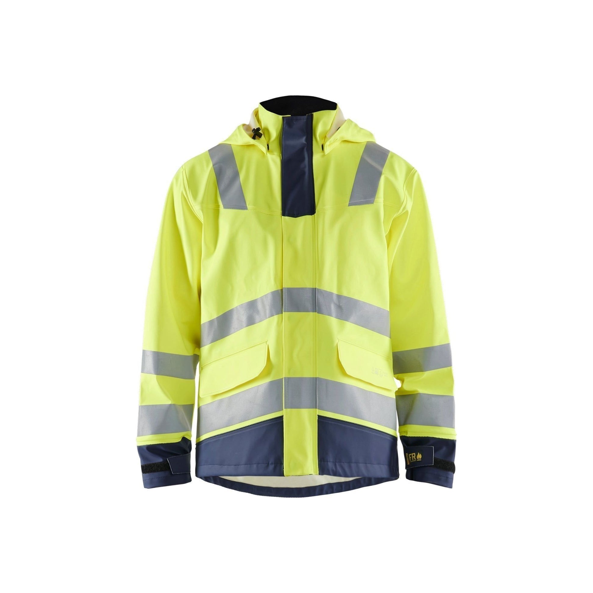 BLÅKLÄDER 4313 High Vis Brandhæmmende Regnjakke Level 2 Herre - Sikkerhedsgiganten