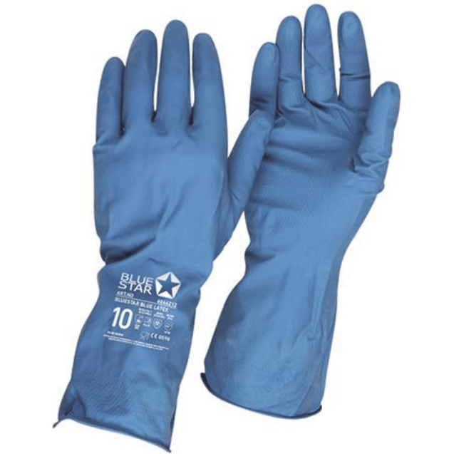 BlueStar Blue Latex Handske - Sikkerhedsgiganten