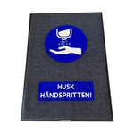 BlueStar Entremåtte "HUSK HÅNDSPRITTEN" - Sikkerhedsgiganten