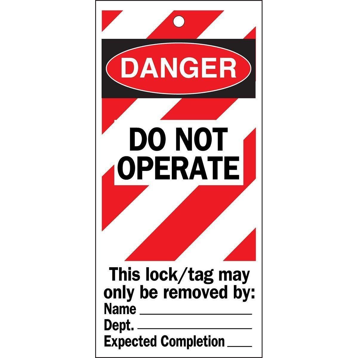 Brady Advarselstag: Do not operate 10 stk - Sikkerhedsgiganten