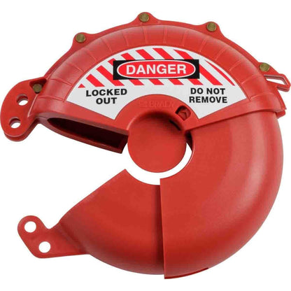 Brady Gate Valve Lockout, Justerbar, Rød, Ø25 - 190 mm - Sikkerhedsgiganten