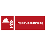 Brandskilt Trapperumssprinkling - Sikkerhedsgiganten