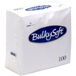 Bulkysoft frokostserviet 1/4 fold 33 x 33 cm hvid 2 - lags 2400 stk - Sikkerhedsgiganten