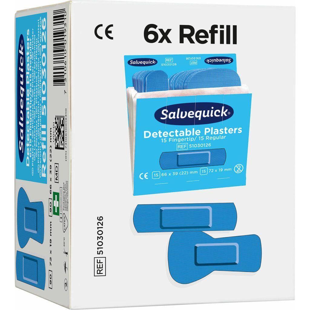 Cederroth Salvequick Fingertopp/Normal Blue Detect - Sikkerhedsgiganten