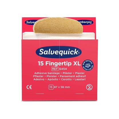 Cederroth tekstil fingertip plaster XL 6454 refill 6 x 15 stk - Sikkerhedsgiganten