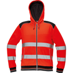 Cerva - Knoxfield Zip hættetrøje Hi - Viz Rød klasse 3 - Sikkerhedsgiganten