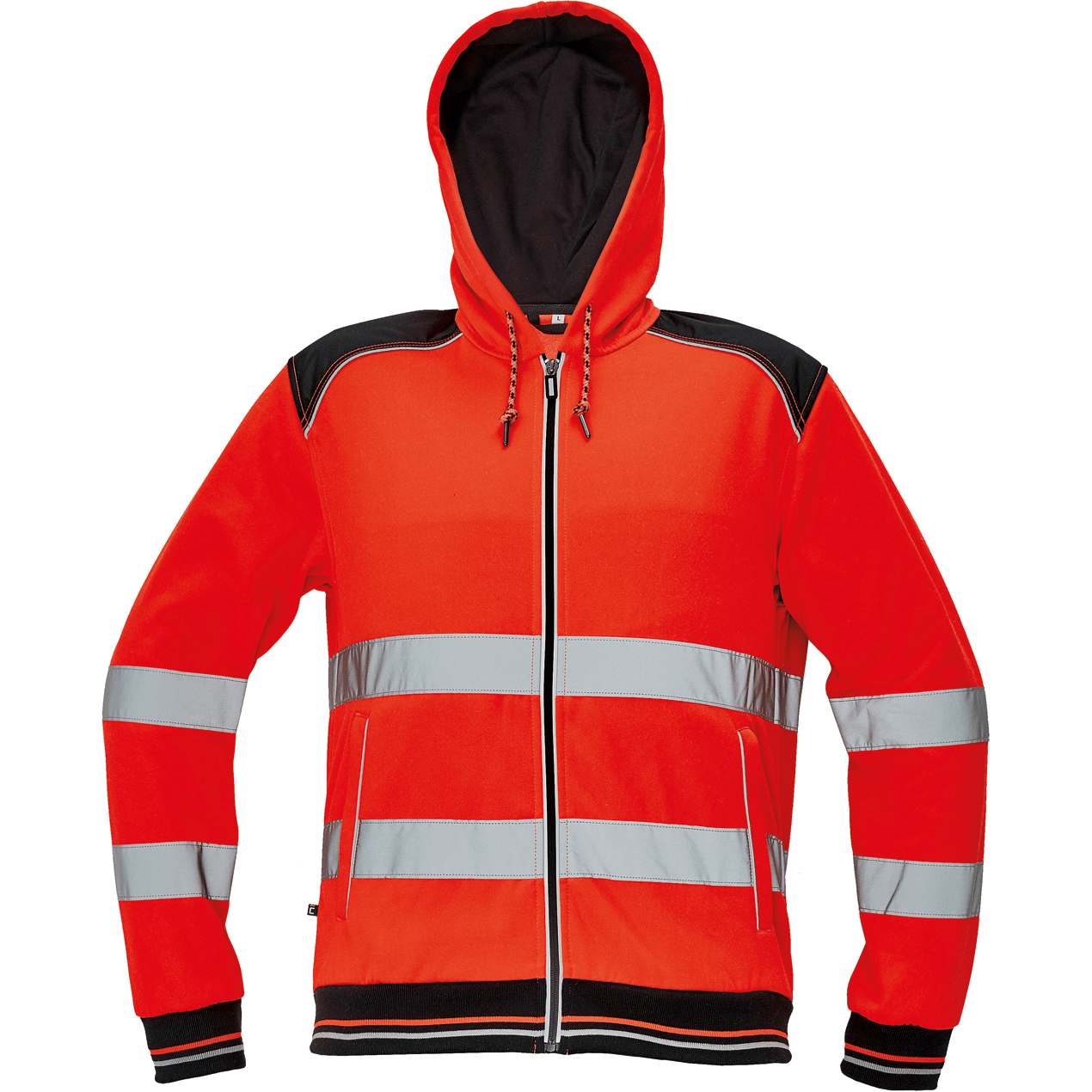 Cerva - Knoxfield Zip hættetrøje Hi - Viz Rød klasse 3 - Sikkerhedsgiganten