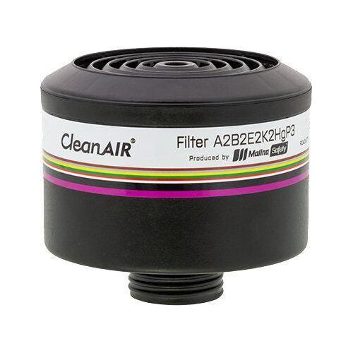 CleanAIR Filter A2B2E2K2HgP3, thread RD40x1/7' - Sikkerhedsgiganten