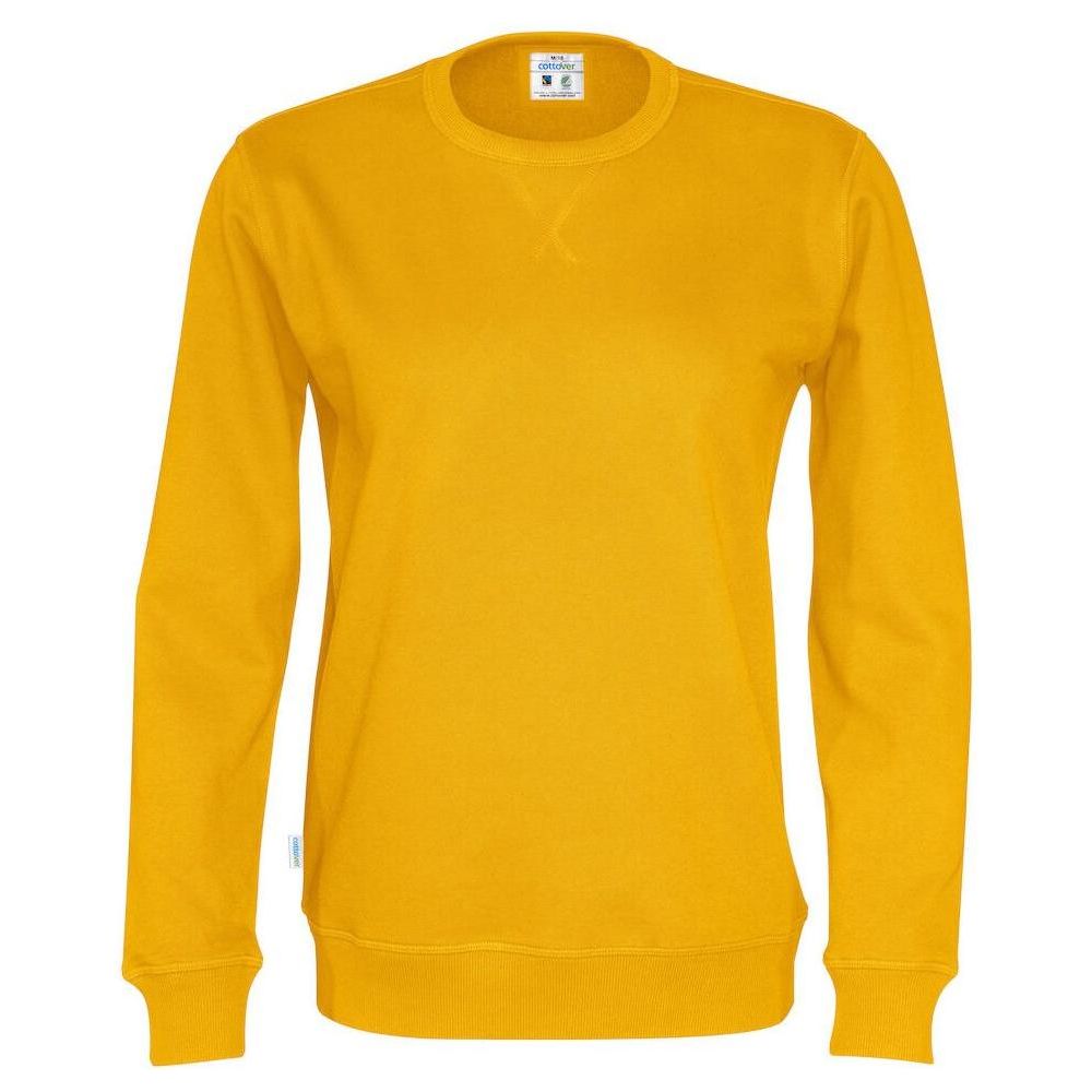 Cottover Crew Neck Sweatshirt med rund hals unisex 141003 Gul - Sikkerhedsgiganten