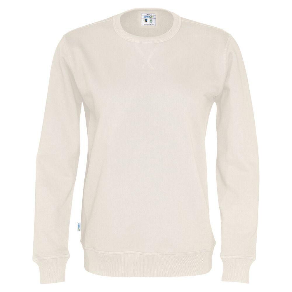 Cottover Crew Neck Sweatshirt med rund hals unisex 141003 Off White - Sikkerhedsgiganten