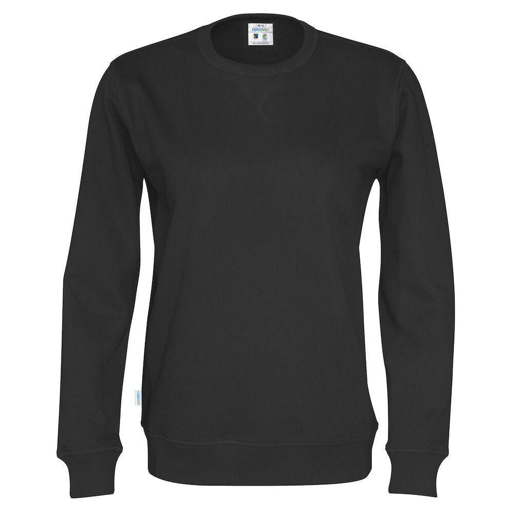 Cottover Crew Neck Sweatshirt med rund hals unisex 141003 Sort - Sikkerhedsgiganten