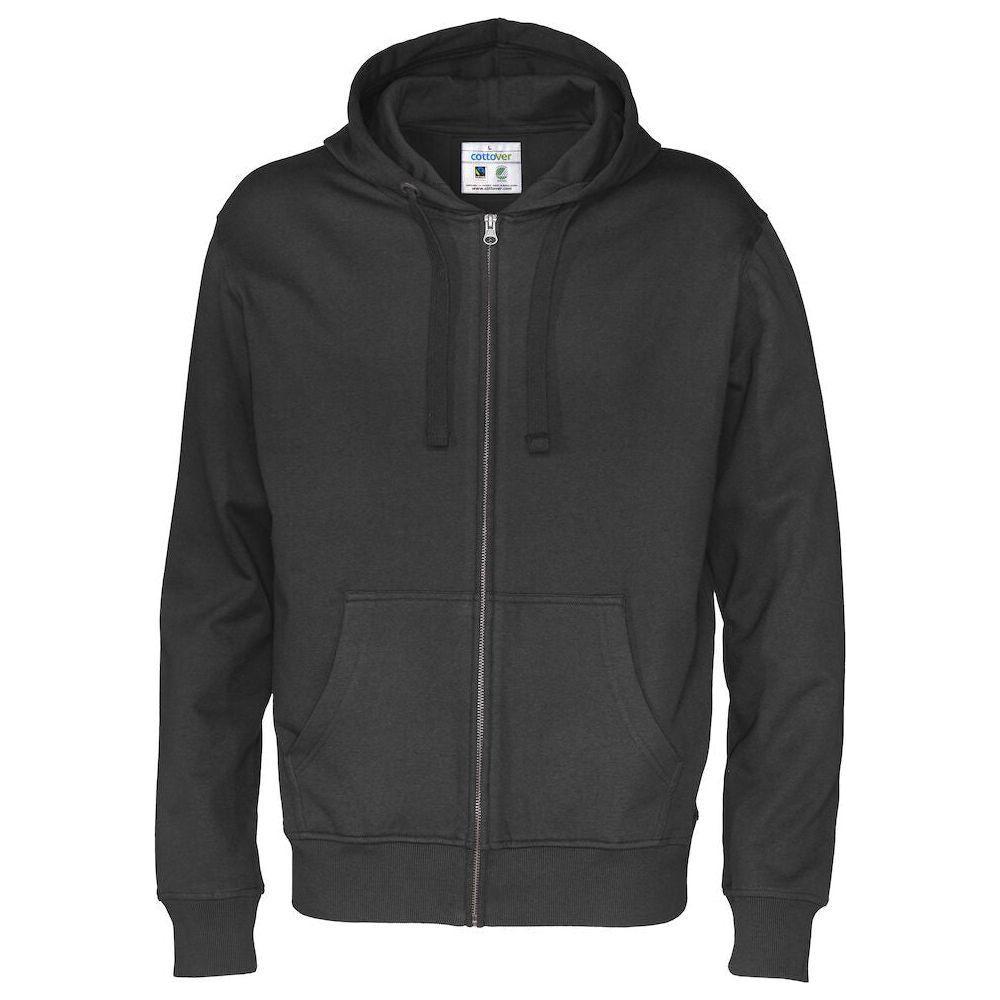 Cottover Full Zip Hood herre 141010 Sort - Sikkerhedsgiganten