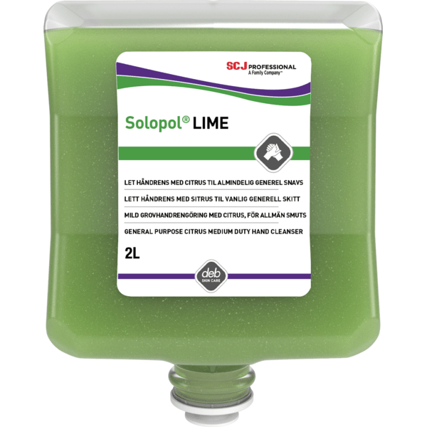 Deb Solopol Lime medium håndrens 2000 ml LIM2LT - Sikkerhedsgiganten