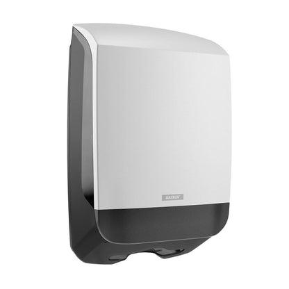 Dispenser Katrin Håndklædeark M - L 14.2x B 30.1x H44.5 cm - Plast Hvid - Sikkerhedsgiganten Dispenser