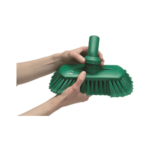 Drejeledsbørste med vandgennemløb, Vikan, flere farver, PP/polyester/rustfrit stål, 24 cm, bløde børstehår, s