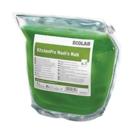 Ecolab Kitchen Pro Wash'n Walk gulvrengøringsmiddel 2 liter - Sikkerhedsgiganten