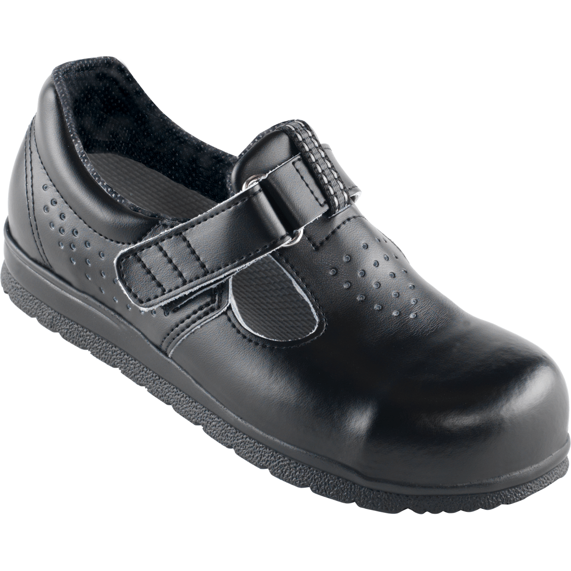 Euro - Dan CLASSIC sko med velcro og perforering 128 - 01 - Sikkerhedsgiganten