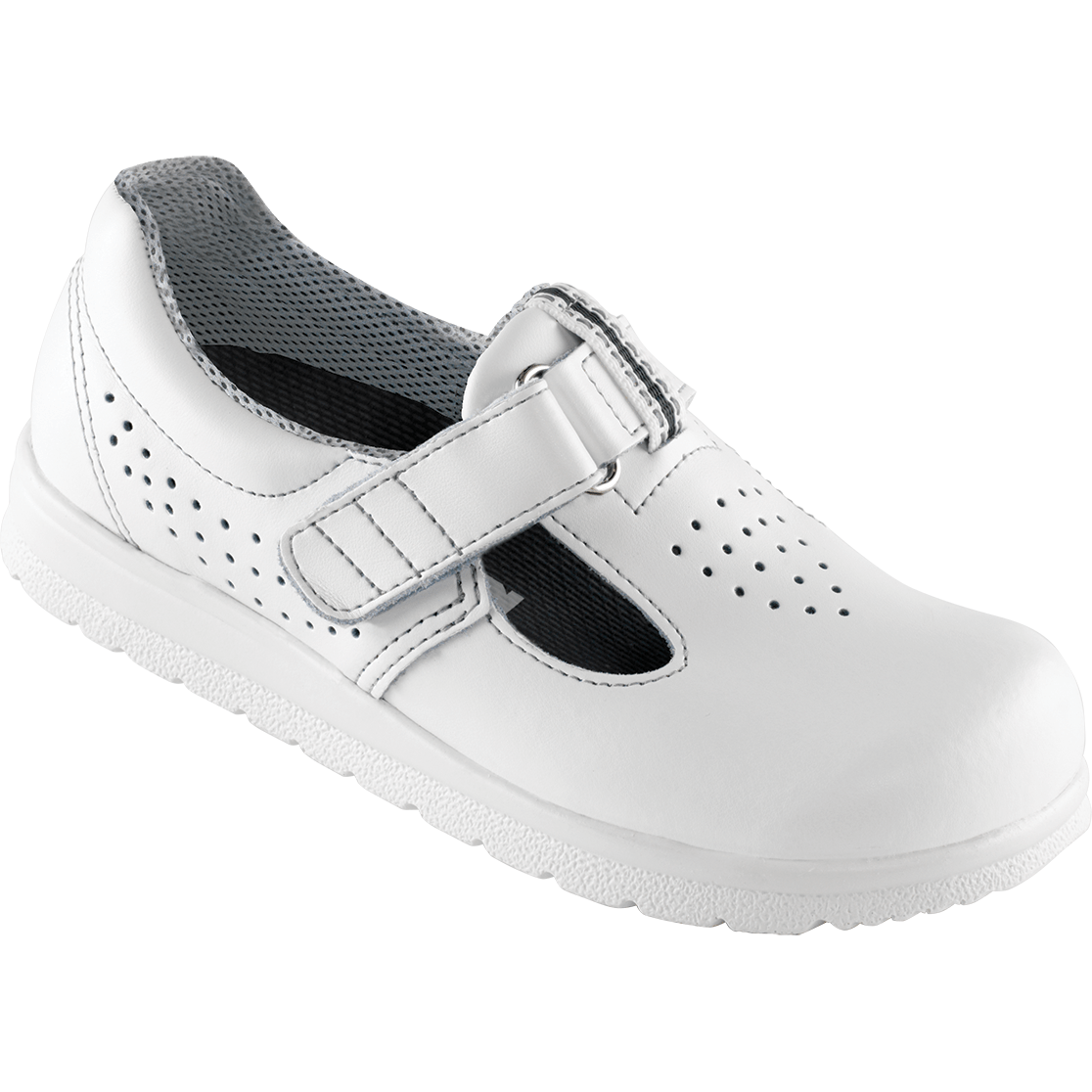 Euro - Dan CLASSIC sko med velcro og perforering 128 - 01 - Sikkerhedsgiganten