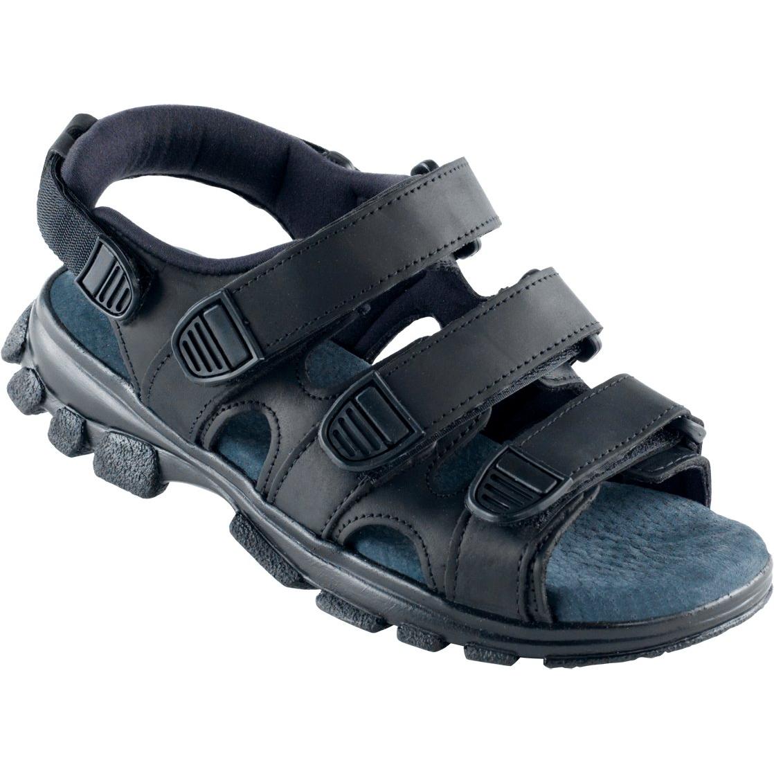 Euro - Dan WALKI® TREK sandal med 3 velcro remme og anatomisk 9 mm skindbetrukket indersål 140 - 05 - Sikkerhedsgiganten