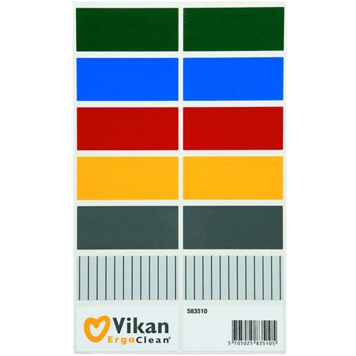 Farvekodningsmærker, Vikan, 24x14,5x0,1cm, til kludebokse - Sikkerhedsgiganten