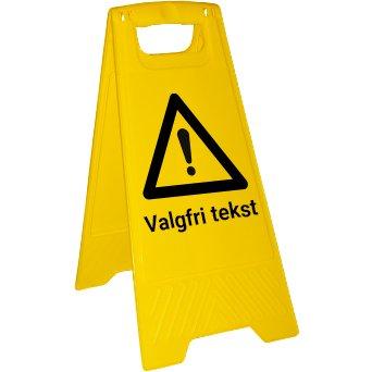 Fritstående skilt Fare advarselsskilt Valgfri tekst 401274PVAL - Sikkerhedsgiganten