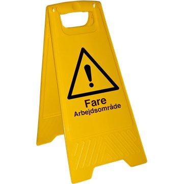 Fritstående skilt Fare Arbejdsområde 401273P - Sikkerhedsgiganten