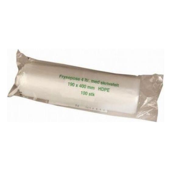 Fryseposer 19 x 40 cm HD 4 liter 100 poser pr. rulle med skrivefelt - Sikkerhedsgiganten