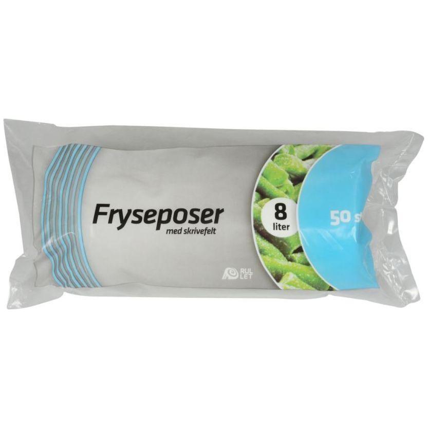 Fryseposer 25 x 50 cm LD 8 liter 50 poser pr. rulle med skrivefelt - Sikkerhedsgiganten