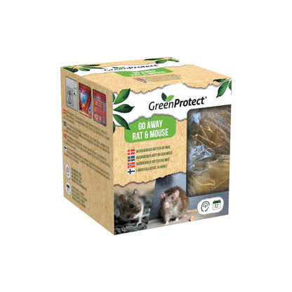GreenProtect GO AWAY RAT & MOUSE – Naturlig Afskrækkelse af Rotter og Mus - Sikkerhedsgiganten
