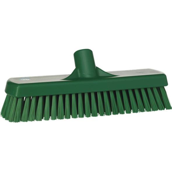Gulv - og vægvaskebørste, Vikan, flere farver, PP/polyester/rustfrit stål, 30,5 cm, stive børstehår - Sikkerhedsgiganten