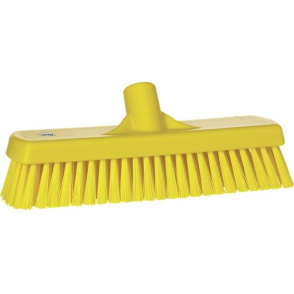 Gulv - og vægvaskebørste, Vikan, flere farver, PP/polyester/rustfrit stål, 30,5 cm, stive børstehår - Sikkerhedsgiganten