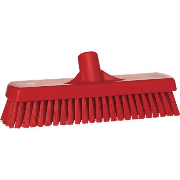 Gulv - og vægvaskebørste, Vikan, flere farver, PP/polyester/rustfrit stål, 30,5 cm, stive børstehår - Sikkerhedsgiganten