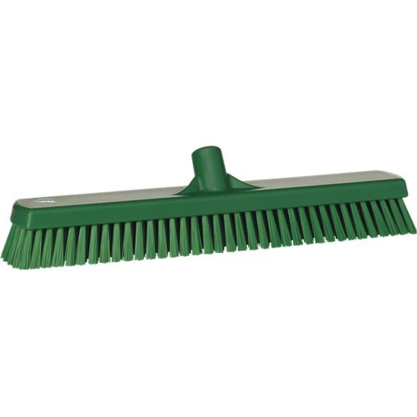 Gulv - og vægvaskebørste, Vikan, flere farver, PP/polyester/rustfrit stål, 47 cm, stive børstehår - Sikkerhedsgiganten