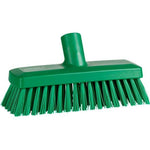 Gulv - og vægvaskebørste, Vikan, grøn, polyester/PP/rustfrit stål, 22,5 cm, stive børstehår - Sikkerhedsgiganten