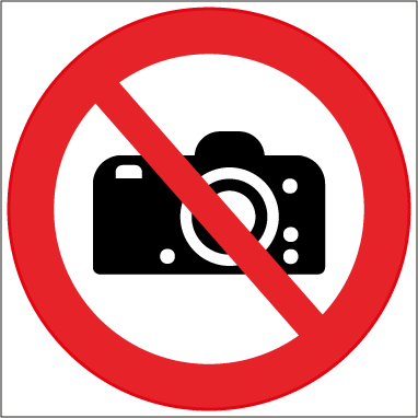 Gulvskilt Fotografering forbudt 130105 - Sikkerhedsgiganten