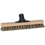 Gulvskrubbe, Vikan, brun, PP/bassine/træ, 30 cm, stive børstehår - Sikkerhedsgiganten