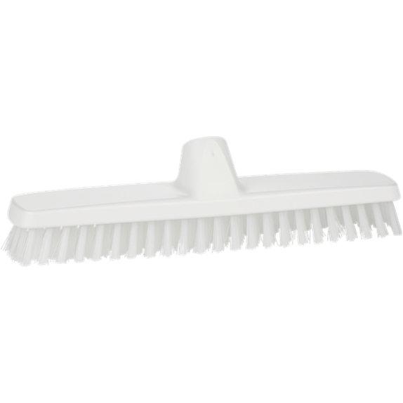 Gulvskrubbe, Vikan, hvid, PP, 29 cm, stive børstehår - Sikkerhedsgiganten